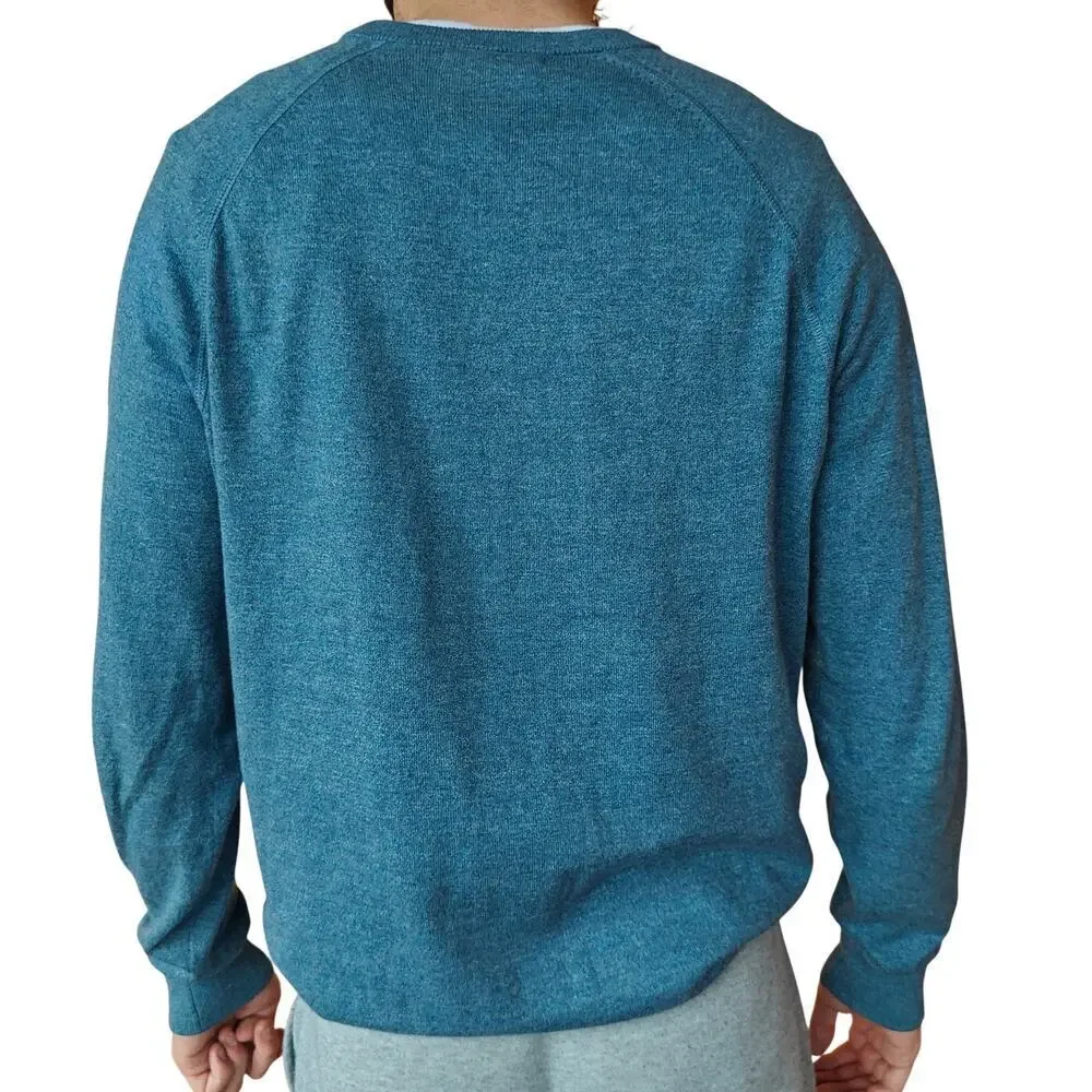 Banana Republic Blue Organic Cotton Crewneck Sweater Mens M